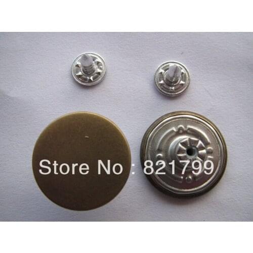 19mm jeans button for apparel brass butons for jeans bronze color planting