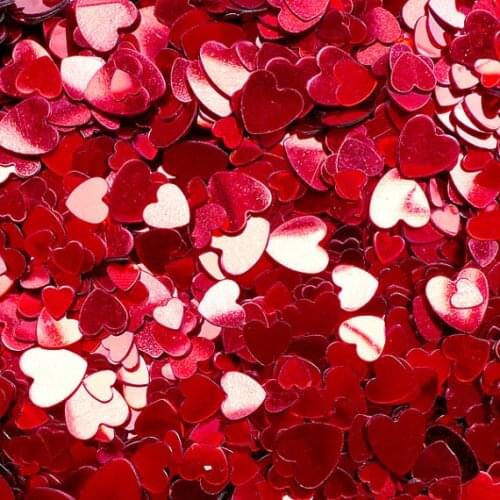 200gram Red Heart Sequin/Small Heart Confetti/Heart Sprinkles/Heart Glitter/Fake Toppings 6mm Wedding