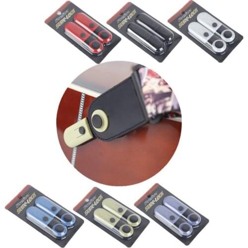 2021 Prefox 2 Pcs Guitar Strap Button Strap Pin Buckle Bass Guitar Non-slip Safety Lock Packing Blister + Cardboard