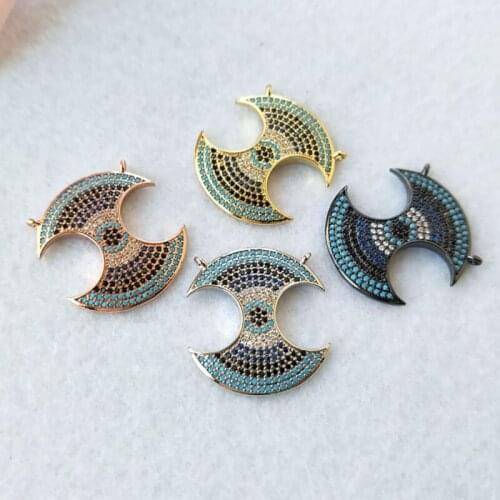 5Pcs Tiny CZ crystal Charm,CZ zircon Stone Micro pave Pendant,Jewelry Finding DIY necklace making P743