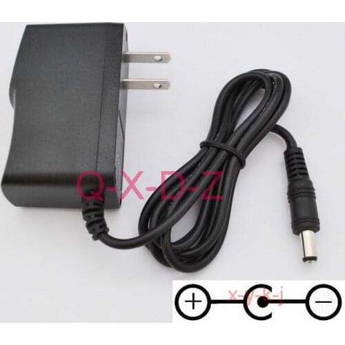 500PCS High quality AC/DC 9V 1A Switching Power Supply adapter Reverse Polarity Negative Inside US plug 5.5mm x 2.1mm-2.5mm
