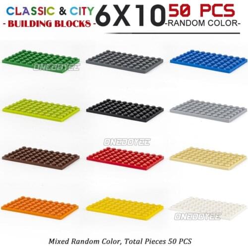 6X10 Classic Building Blocks For Children Toys Kids DIY Colorful Small City Bulk Creative Bricks Model 100-200PCS