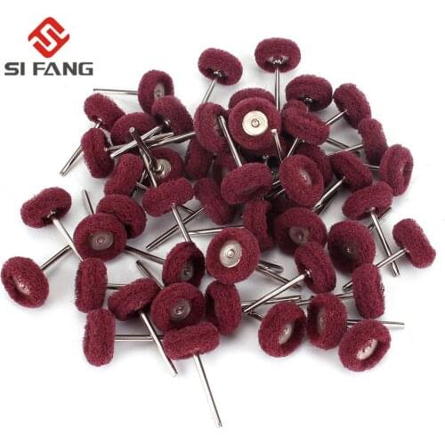 10-100pac Abrasive Nylon Scouring Brush Fiber Grit240 Grinding Sanding Head Buffing Polishing Wheel For Dremel Grinding Tools