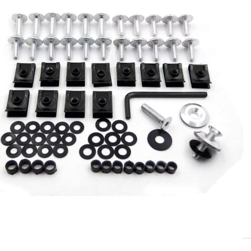 Aftermarket free shipping motorcycle parts Flat Motor Fairing Bolt Screw Kit For Kawasaki Ninja ZX9R ZX6 ZX6R (1998-2003) silver