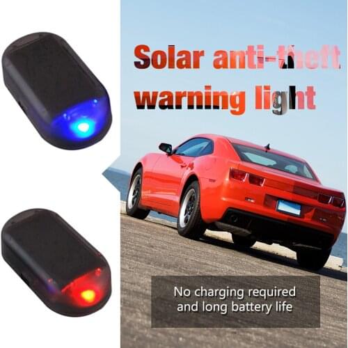 Car Fake Security Light Solar Powered Simulated Dummy Alarm Wireless Warning Anti-Theft Caution Lamp LED Flashing Imitation