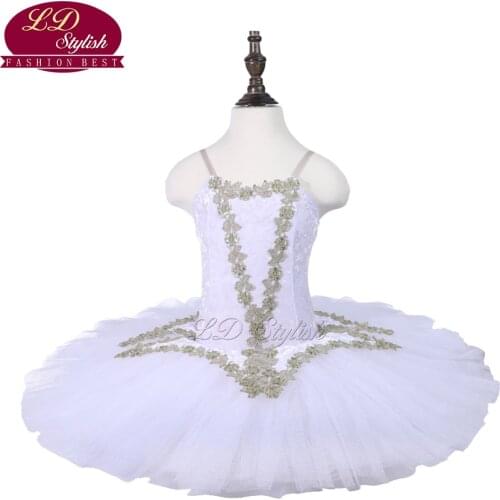 Girls White Ballet Tutu Apperal Children Stage Wear Kids Professional Ballet Dance Costumes Adult Ballet Skirt Dresses