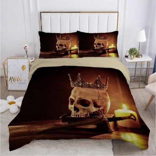 Skull Deadpool Duvet cover set 240x220 200x200 Bedding set Twin Queen King Double Bed linens Quilt cover Bedclothes candle