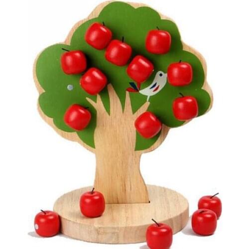 Montessori Wooden Magnetic Apple Tree Math Toys Learning Education Oyuncak Educational Japan Brand For Children Boy