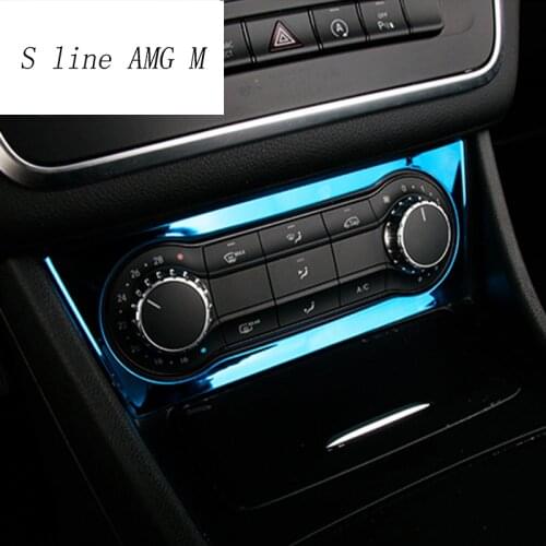 For Mercedes Benz A GLA CLA Class W176 X156 C117 Interior Air Condition AC Switch Cover Trim stainless steel Stickers 2013-2017