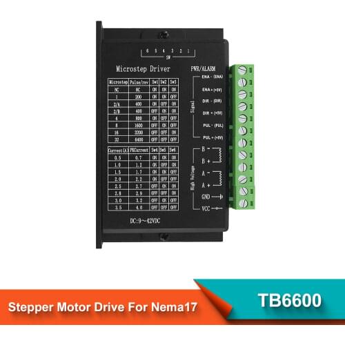 Stepper Motor Driver TB6600 upgrade Nema 23 Nema17 4A DC9-42V for NEMA23 motor CNC router controller for 3D printer