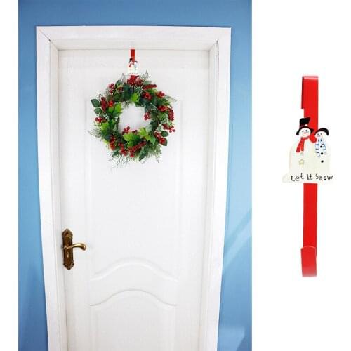 Home Christmas Decorations Old Man Painted Christmas Wreath Hook Wreath Door Hanger