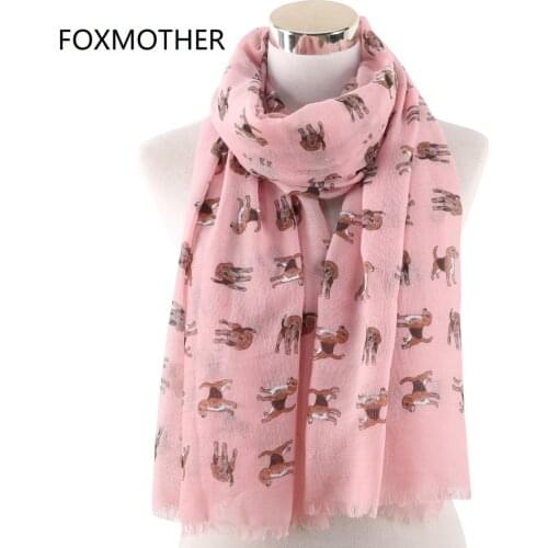 FOXMOTHER New Fashion Lovely White Pink Color Pet Dog Print Scarf Shawl Wrap Scarves Dog Foulard Femme Gifts Dropshipping
