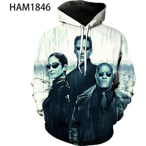 The Matrix 3d Print Hoodie Casual Style Clothing Mens and Womens Clothing Childrens Decoration Hot Sweatshirt