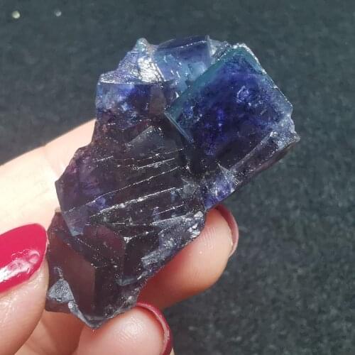 23.7gCollection of natural rare purple fluorite mineral specimens and stone decoration restoration QUARTZ GEM teaching ornaments