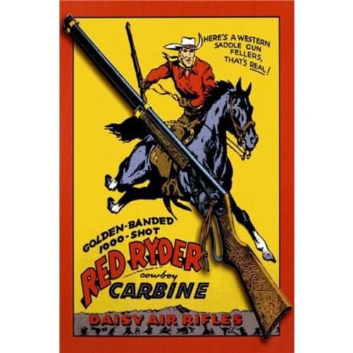 Red Ryder Carbine Metal Tin Sign Pub Home Vintage Retro Poster Cafe Art