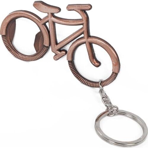 Creative Zinc Alloy Beer Bottle Opener Bicycle Keychain Key Rings for Bike Lover Party Gift