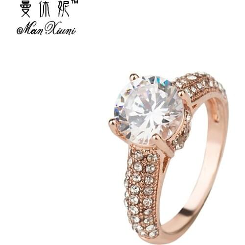 Кольца с фианитами для женщин MANXIUNI China At AliExpress