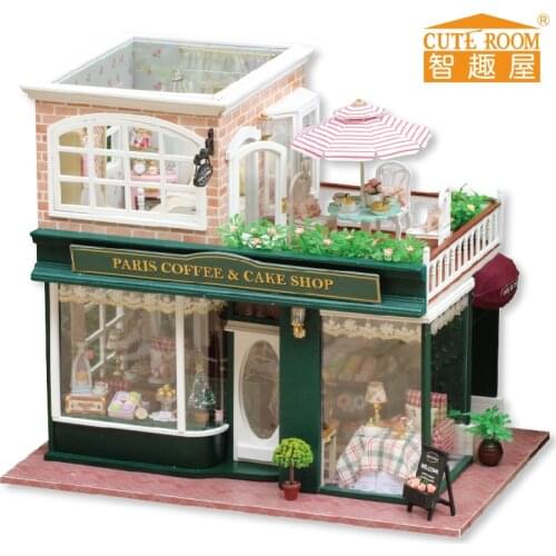 Furniture Diy Doll House Wodden Miniatura Doll Houses Furniture Kit Diy Puzzle Handmade Assemble Dollhouse Toy For Children Gift