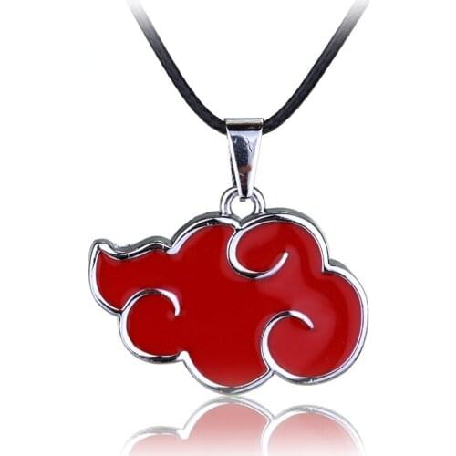 Qiyufang Anima Ninja fashion Cosplay Red Cloud Necklace Pendant Jewelry Accessories Gift Fans Toy Chain