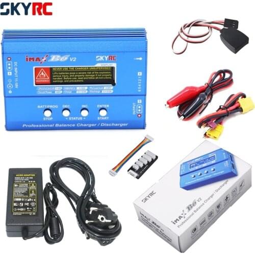 Original SKYRC IMAX B6V2 charger for Digital RC Lipo NiMh Battery Balance Charger with AC DC 60W Adapter tempreture senor jst