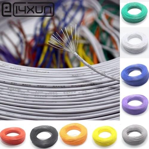 Original PVC Wire 5M/10M UL1007 AWG24 1.4mm Rubber Wire Cable Extension Cord Heating Copper Cable Electirc Wire connector