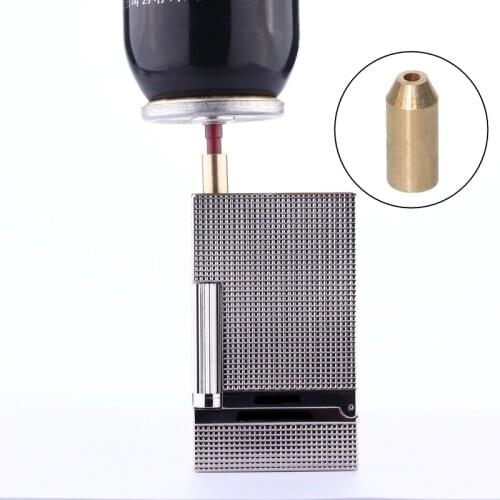 Refill Butane Gas Brass Copper Nozzle Adapters For S.T. Dupont L2/Gatsby Lighter Reusable Golden Gas Connector Smoking Gadgets