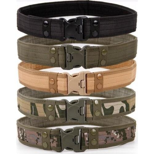 2021 New 130CM Army Style Combat Belts Quick Release Tactical Belt Fashion Men Canvas Waistband Outdoor Hunting Accessories
