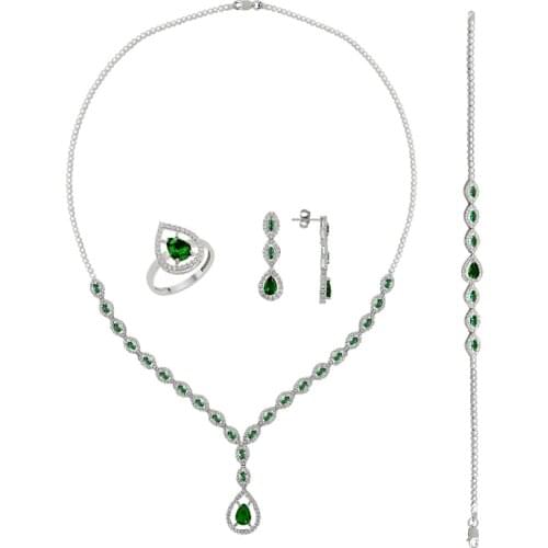 Silverlina Silver Zircon Stone Set