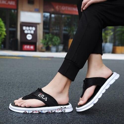 Flip-flops Men Fashion Shoes Italian Street Wear House Slippers For Sneakers Mens Flipflops Flip Flops Leather Anti Slip