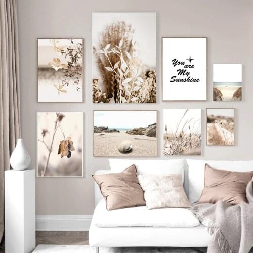 Nordic Grass Nature Landscape Posters Canvas Painting Wall Art Picture Modern Home Decor Poster and Print for Living Room Design