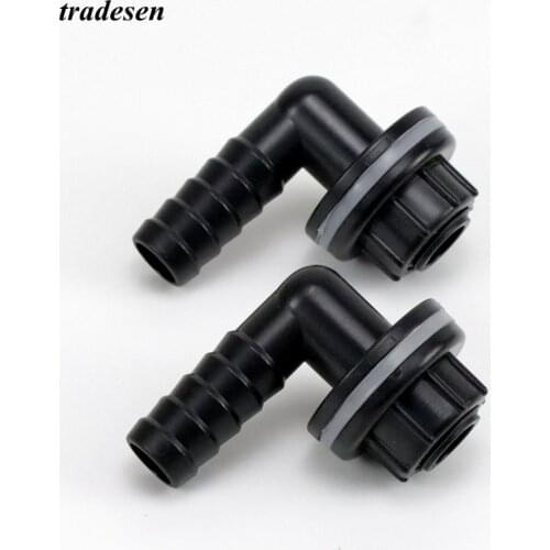 3/8" Thread to 14mm 90 Degree Elbow Drainage Connector Aquarium Fish Tank Drain Coupling Adapters Irrigation Water Pipe Joints