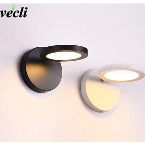 6w LED corridor living room bedroom study balcony aisle stair porch bedside lamp creative personality adjustable wall lights led