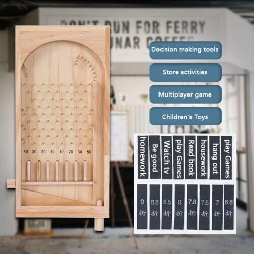 Decide select tool Choice Difficulties kids toys Shop promotions appliance Pinball table interesting fun Wooden