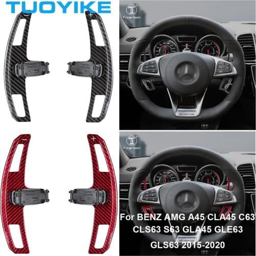 Car Styling Carbon Fiber Steering Wheel Shift Paddle Extension Replacement For BENZ AMG A45 CLA45 C63 CLS63 S63 GLA45 GLE/GLS63