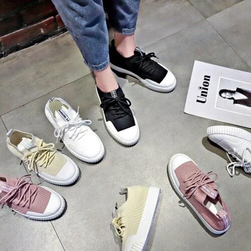 Breathable casual shoes female 2019 summer new socks shoes female running sneakers female Korean plate shoes