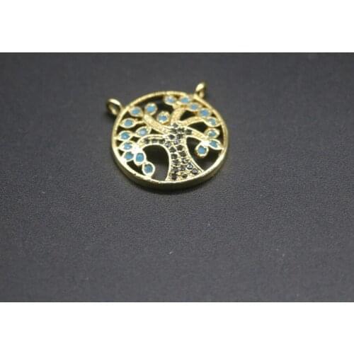 1dozen 18MM Copper crystal tree gold plate charm pendant fashion gems stone women diy jewelery, original design, spring gift