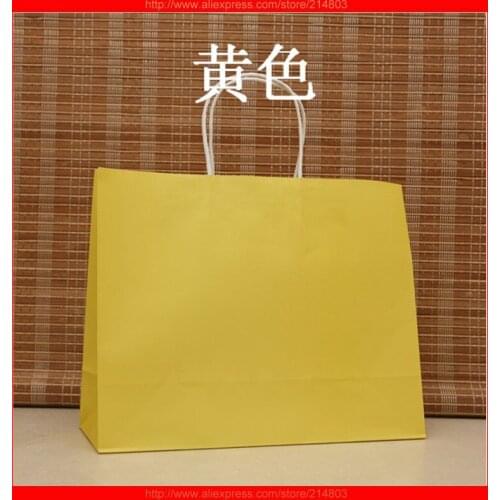 100pcs/lot) size W32xH26xD12cm Customized paper gift bag with logo