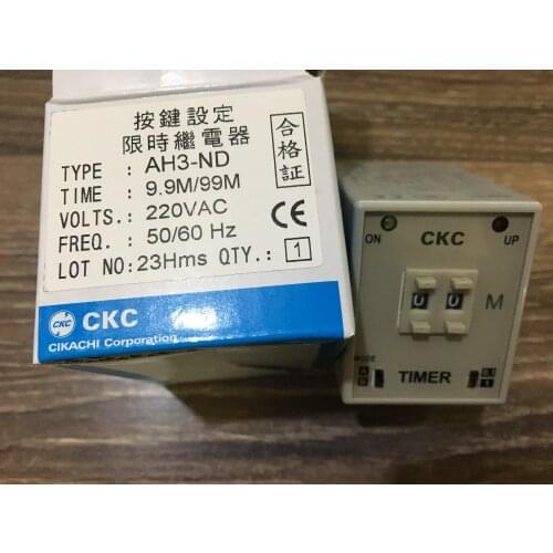 100%!!! Taiwan Song Ling CKC time relay AH3-ND 9.9 / 99M AC220 9.9/99S 24v