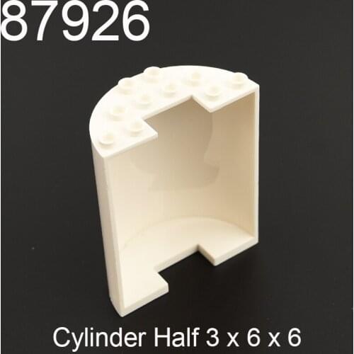 2pcs 87926 Cylinder Half 3 x 6 x 6 with 1 x 2 Cutout Building block accessories partsMOC DIY Education Build Toys Brick