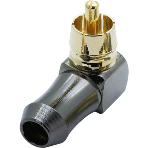 2pcs PCS RCA Connector, RCA Right Angle HIFI Terminals, High Quality Gold Plated, Supporting Up To 6.5mm Cable