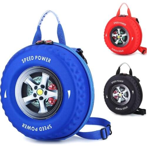 3D Car Tire Children Schoolbag Lovely Kids small Backpack EVA Wheel Kindergarten Bag age 3-5 Baby boys girls Toddler School Bag