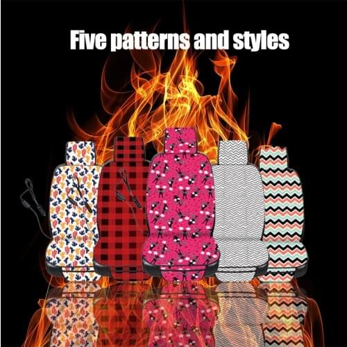AIMAAO 12V Fast Heating Car Seat Cushion Covers for Mazda 3 2005 Kia Picanto Lexus Gx460 Wool Fabric Auto Interior Accessories