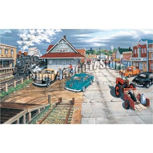 Tracking Memories 5D Diamond Mosaic Full Home Decor Embroidery Crafts DIY Diamond Painting Cross Stitch Cars & Trucks Needlework