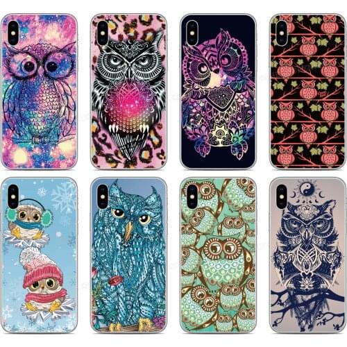 Cute Owl Phone Case For Huawei Nova 5 6 SE 7i Y7P 4e Y5 Y6 Honor 20 9X 8S Mate 30 P40 Plus P30 Pro Lite E P Smart 2019 Cover