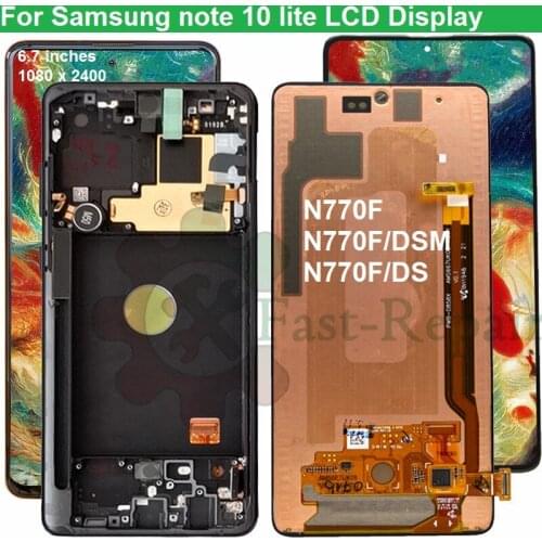 For Samsung Galaxy Note 10 lite Lcd N770F/DS N770F/DSM with Frame Display Touch Screen Digitizer For Samsung note10 lite N770