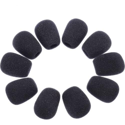 Hot Sales 10pcs Mini Microphone Cover Headset Replacement Foam Mic Cover Windshield Headset Wind Shield Foam