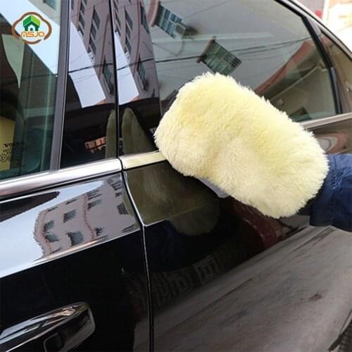 MSJO Car Window Cleaning Glove Wool Dust Auto Glass Cleaner Household Washable Waterproof Washing Cloth Car Cleaning Wool Brush