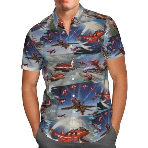 Cool Plane 3D Beach Hawaiian 2021 Summer Mens Shirt Short Sleeve Shirt Streetwear Oversized 5XL Camisa Social Chemise Homme-810