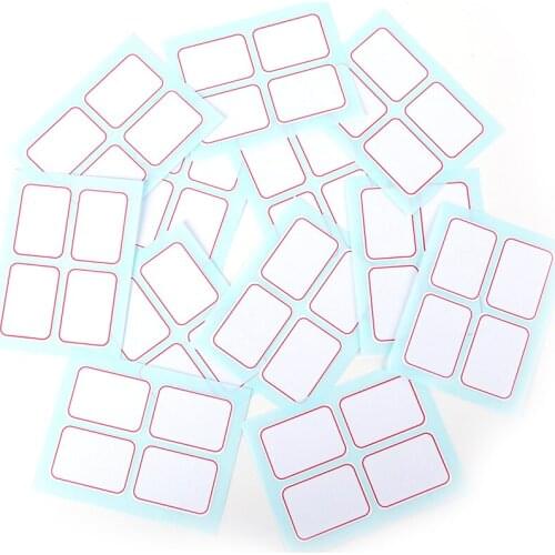 12 Sheets / Pack 35x50mm Label Writable Name Stickers Blank Note Labels Huge Self Adhesive Sticky