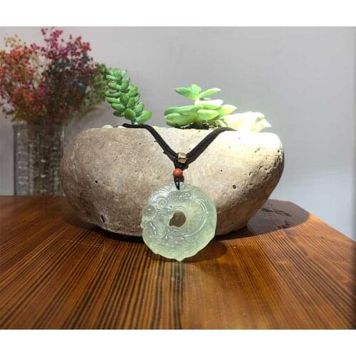 Natural 7A xiuyu jade Hand-Carved dragon safety green jade pendant jade necklace men women pendants jade jewelry